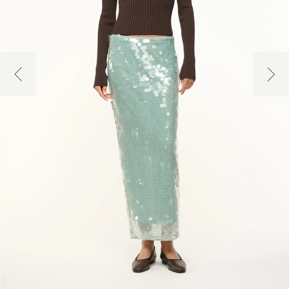 STAUD NWT Casey Sequin Skirt Sold Out Everywhere